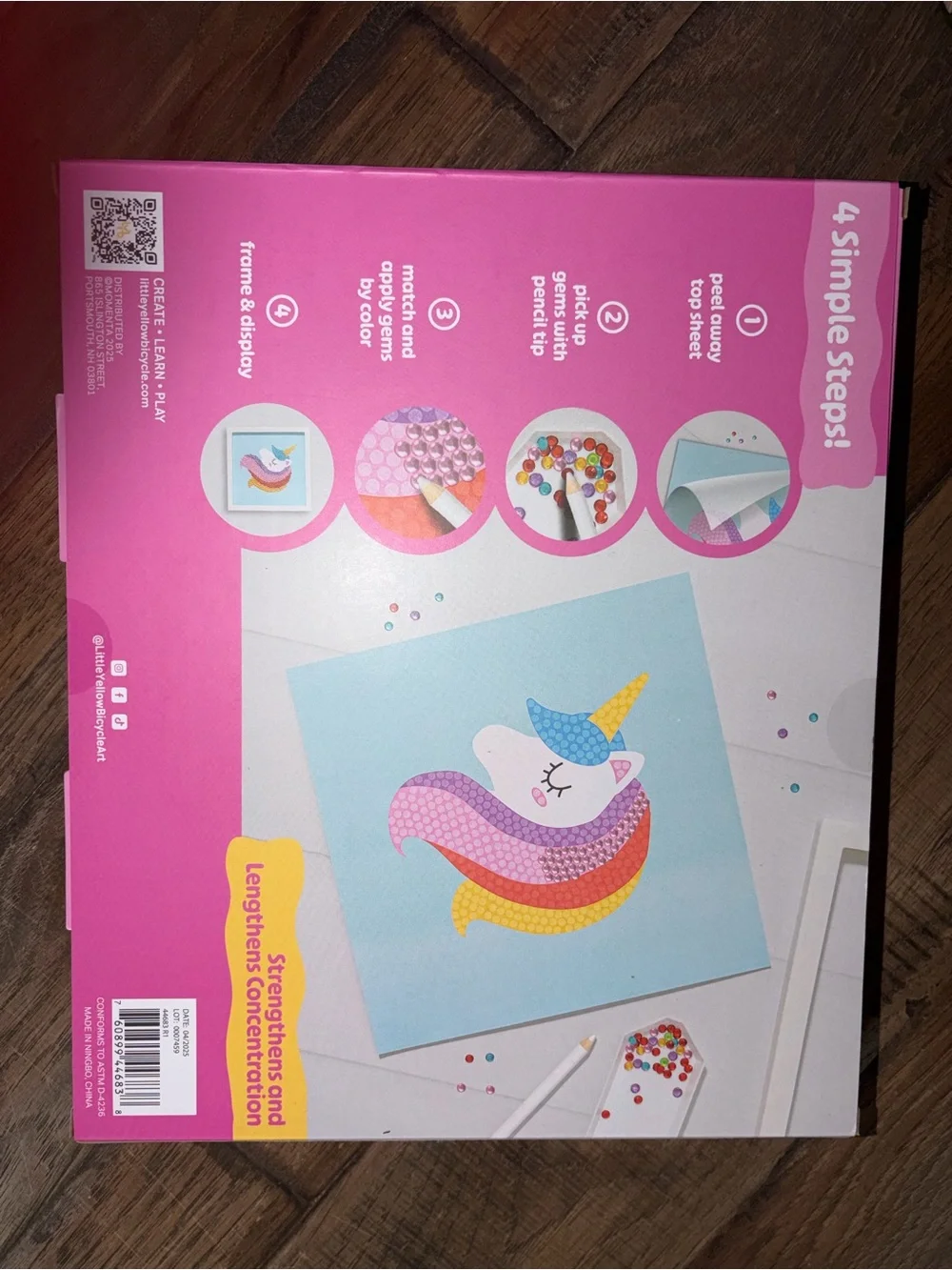Little Yellow Bicycle Ice Cream & Unicorn Gem Art Kit Sealed New Box